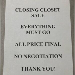 White Sale Sign